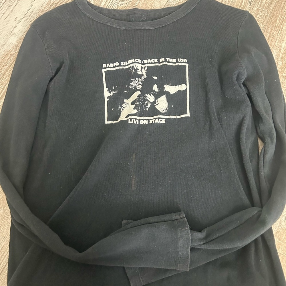 Black Graphic Long Sleeve Brandy Melville